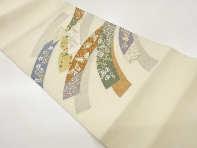 JAPANESE FUKURO OBI FOR SUMMER / WOVEN BUTTERFLY